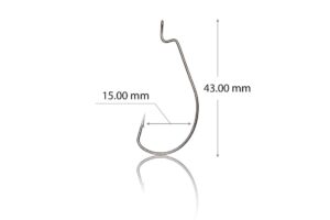 Крючок офсетный Wide Range Worm №1/0 уп.100шт