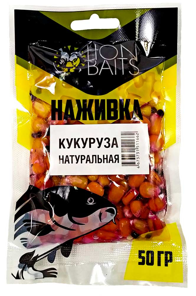 Кукуруза Lion Baits Наживка натуральная "НАТУРАЛЬНАЯ" 50г