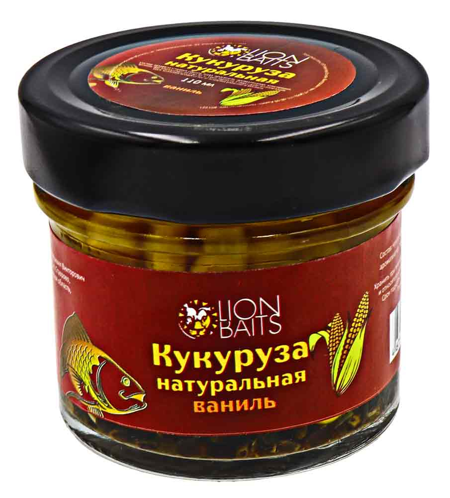 Кукуруза Lion Baits В СТЕКЛЕ "ВАНИЛЬ" 110мл (12)