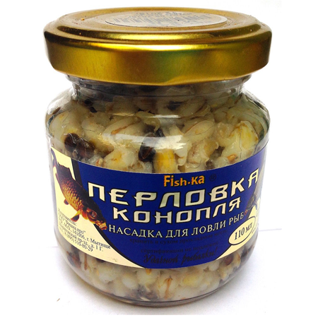 Насадка "Fish.ka" "Перловка-Конопля" КЛУБНИКА в стекле 110мл