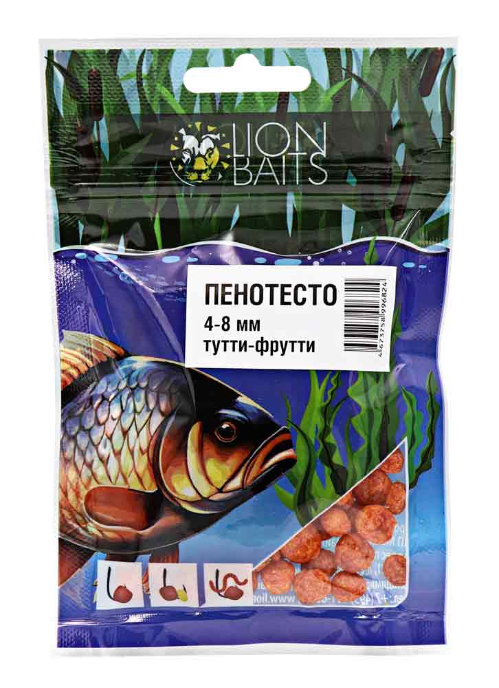 Пенотесто Lion Baits 4-8мм "ТУТТИ-ФРУТТИ" 10г