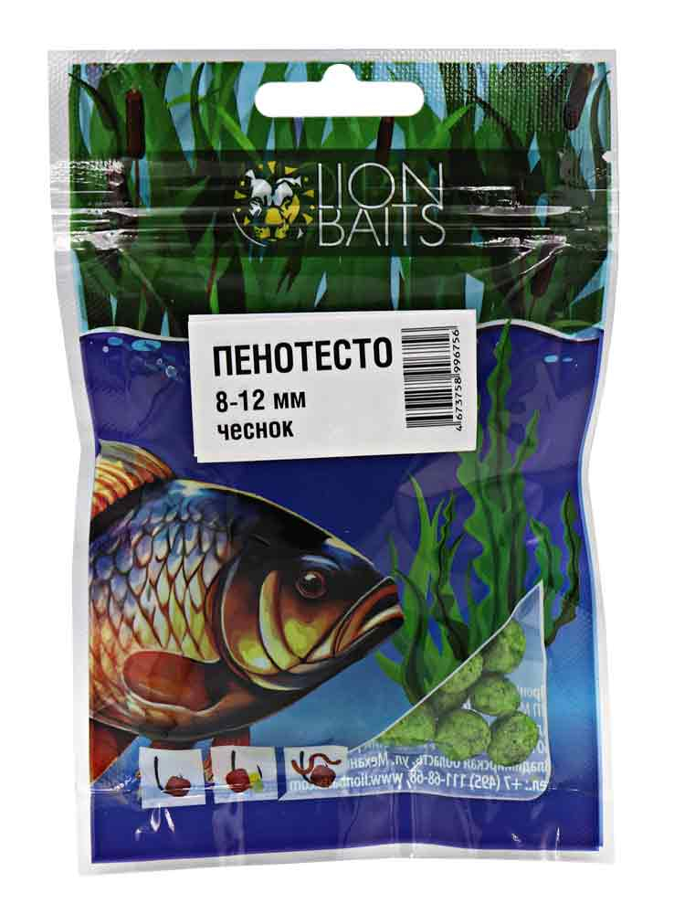 Пенотесто Lion Baits 8-12мм "ЧЕСНОК" 10г