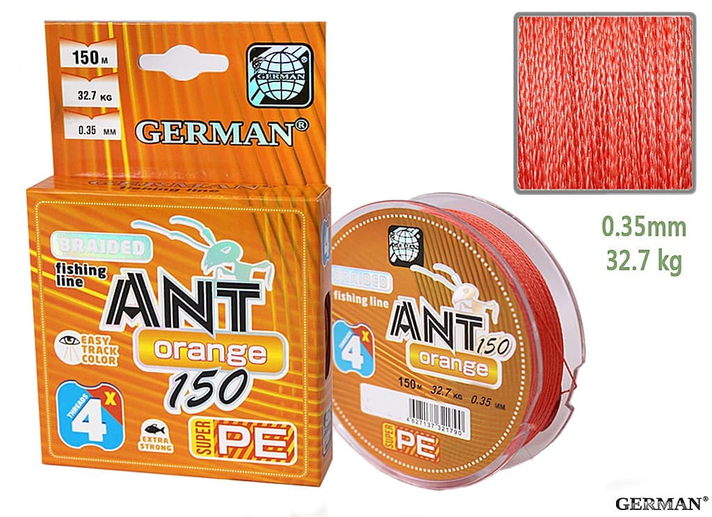 Плетенка ANT Orange 4-PE 150m 0.35мм