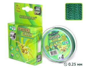 Плетенка SPIDER-GREEN 100m 0.25мм