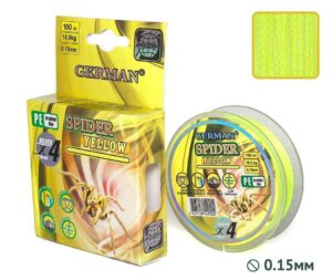 Плетенка SPIDER YELLOW 100m 0.15мм