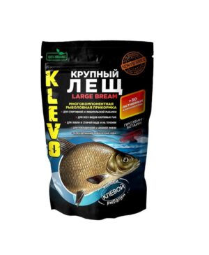 Прикормка KLEVO "КРУПНЫЙ ЛЕЩ" средний помол, желтый ВАНИЛЬ 900г