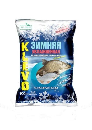 Прикормка "KLEVO-ХОЛОДНАЯ ВОДА" КАРАСЬ (аромат печень) 900 г