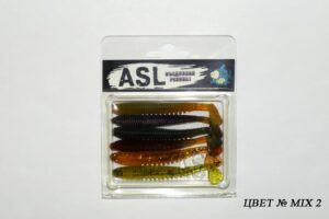 Съедобный силикон ASL «Аваруна» цв.mix 2 L- 4.5см (1.8″) уп.10шт