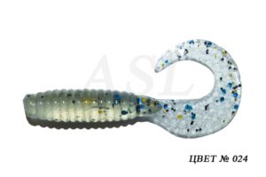 Съедобный силикон ASL «Твистер» цв.024 L- 10см (4″) уп.4шт