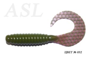 Съедобный силикон ASL «Твистер» цв.032 L- 10см (4″) уп.4шт