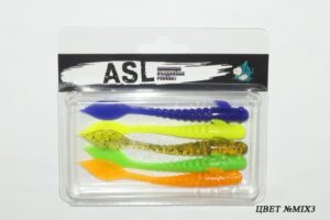 Съедобный силикон ASL «Вьюн» цв.mix 3 L- 5см (2″) уп.10шт