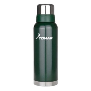 Термос (HS.TM-058-G) 1200ML c ситечком зеленый (2 крышки-кружки) TONAR