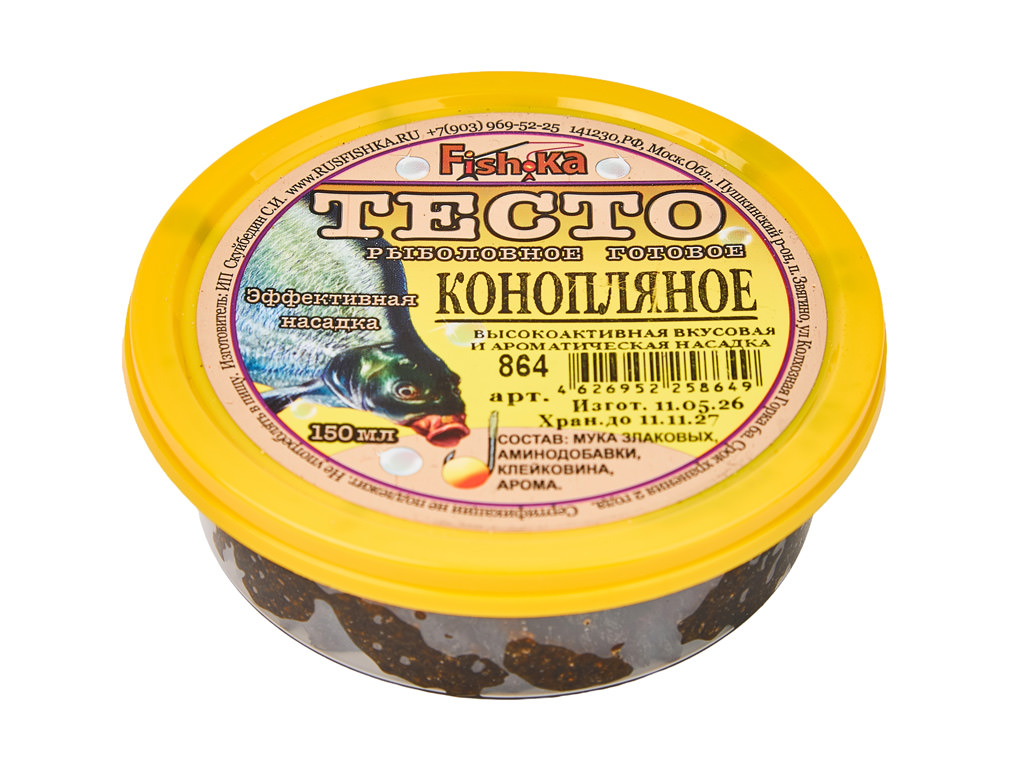 Тесто (готовое) "Fish.ka" КОНОПЛЯНОЕ 150мл