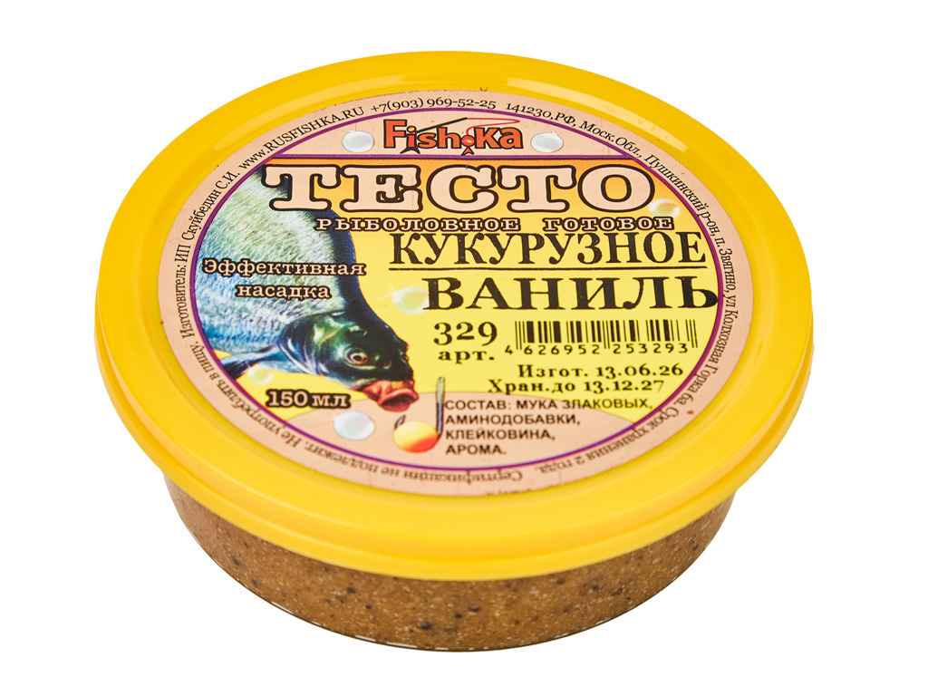 ТЕСТО (готовое) "Fish.ka" КУКУРУЗНОЕ ТУТТИ-ФРУТТИ 150мл