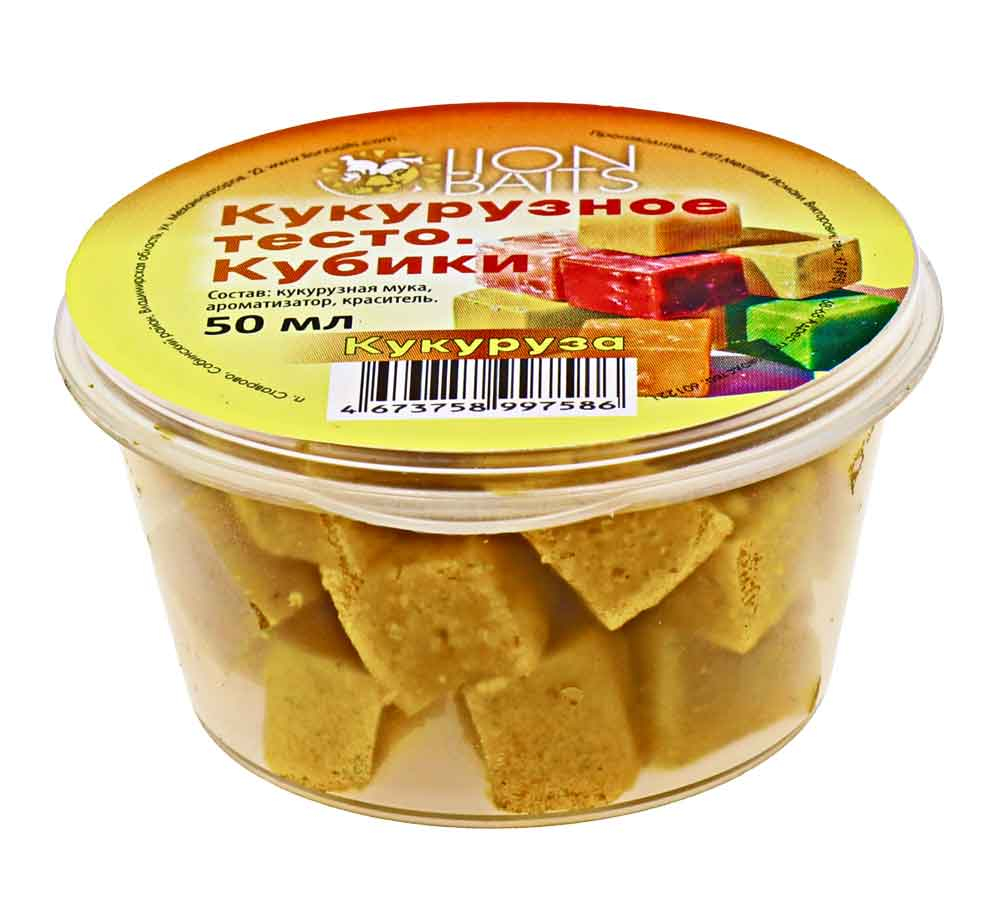 Тесто кукурузное Кубики Lion Baits "КУКУРУЗА" 50мл