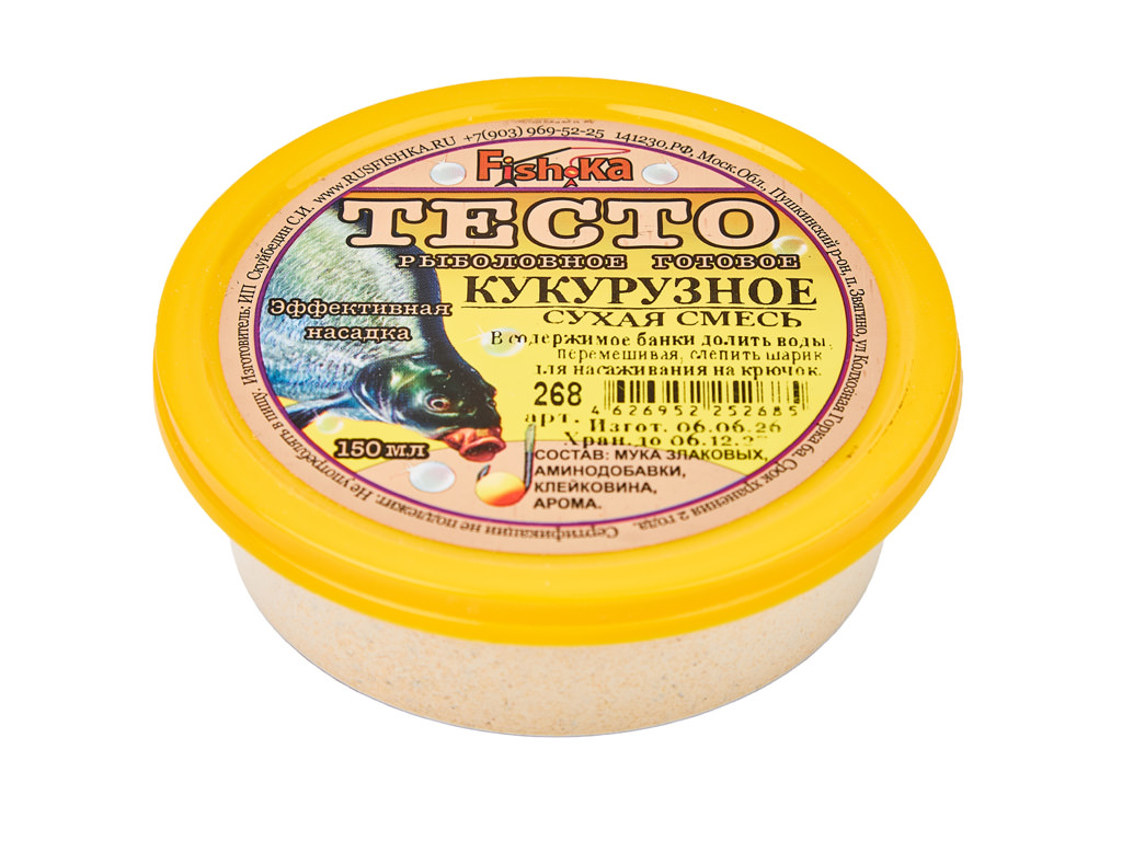 ТЕСТО (СУХОЕ) "Fish.ka" КУКУРУЗНОЕ 150мл