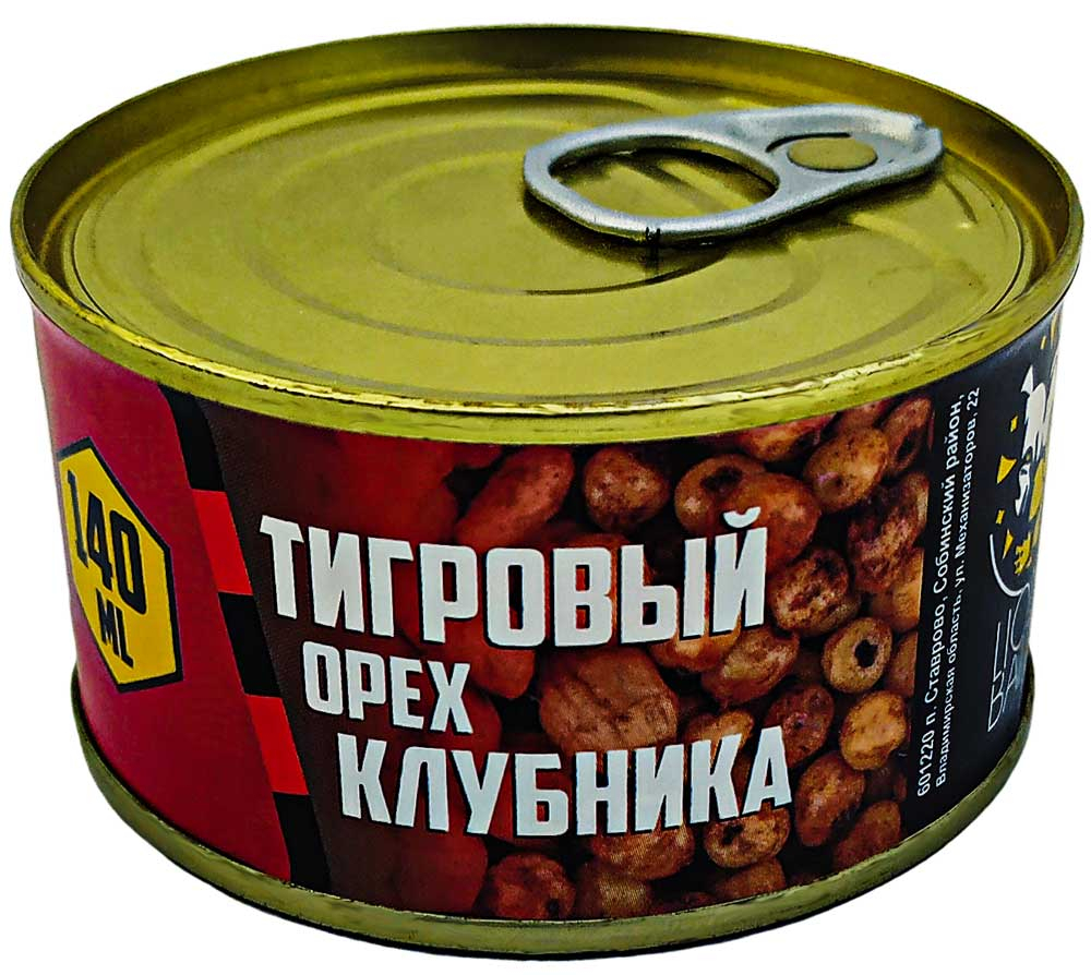 Тигровый орех консервированный Lion Baits "КЛУБНИКА" 140мл