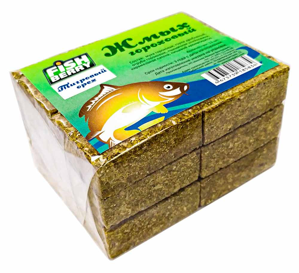 Жмых Гороховый Макуха Fishberry "ТИГРОВЫЙ ОРЕХ" 12шт