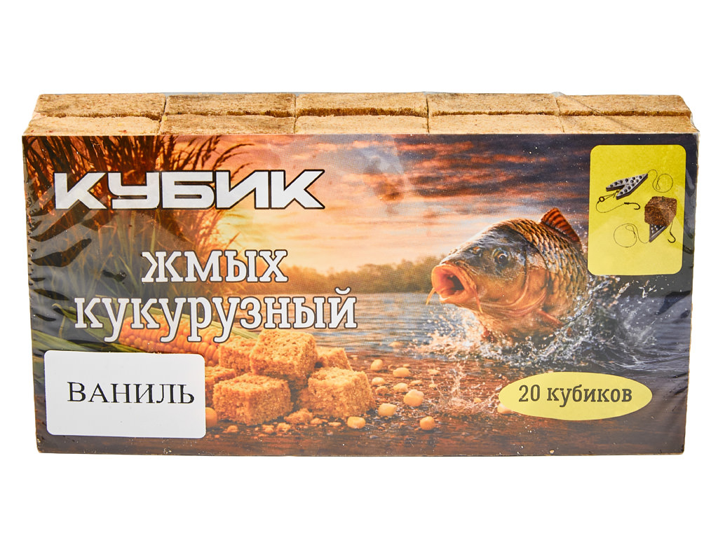 Жмых Кукурузный ПЫЛЯЩИЙ "КУБИК" ЧЕСНОК 20 кус.
