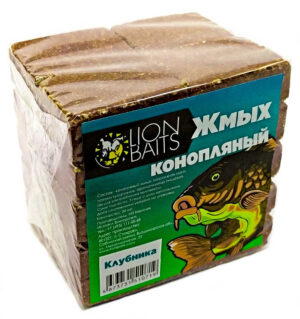 Жмых Lion Baits Конопляный Макуха "КЛУБНИКА" 20шт