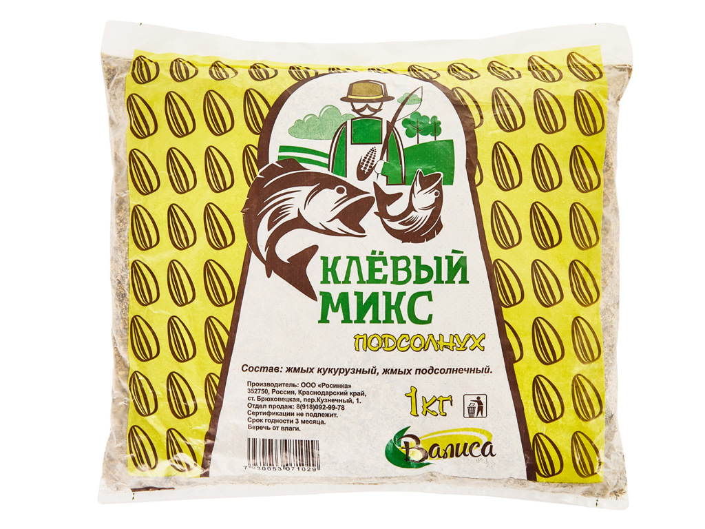 Жмых "Валиса" Клевый Микс (кукурузный, подсолнечный) 1кг.